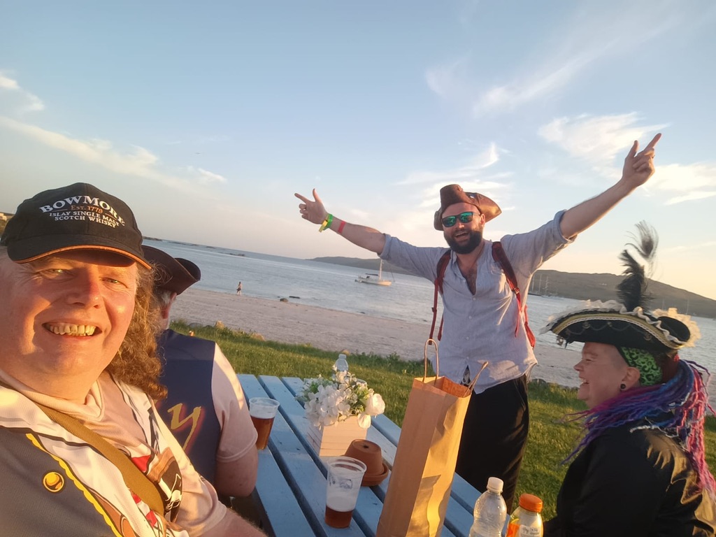 Whisky Pirates at golden hour on Islay